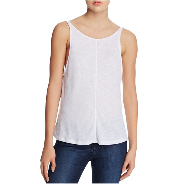 Free People - Camiseta de tirantes para mujer, Sleek N Easy, color blanco, mediano Free People Camiseta sin mangas
