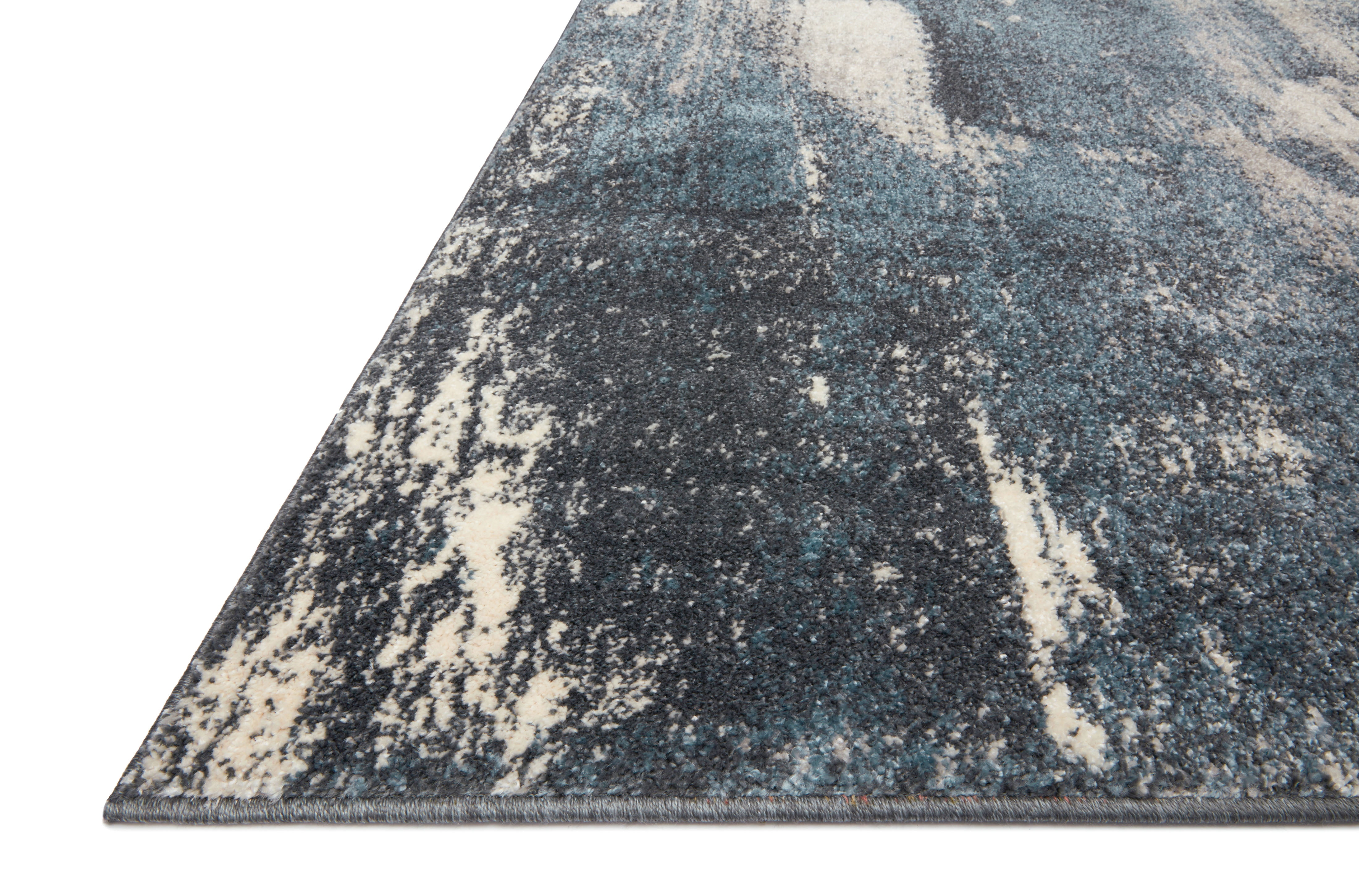 Loloi Spirit SPI-04 Abstract Indigo / Ivory Area Rug 2'-7" x 4'
