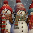 thumbnail image 5 of Pratyus Snowmen Hats Scarves Printed Shower Curtain 100% Polyester Fiber Bathroom Decoration Christmas Shower Curtain with Hooks 69x72, 5 of 7