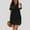 Black, variant on Dpytoraw Women's Fashion Casual Solid Color Stand Collar Round Hem Dress Womenās Sustainable Organic Cotton Dresses