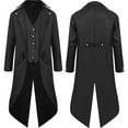 thumbnail image 3 of Ropa vintage medieval para hombre, esmoquin vintage punk largo para hombre, 3 of 6