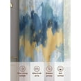thumbnail image 6 of Watercolor Modern Art Sheer Curtains 96 Inches Long 2 Panels Gold Blue Blooming Effect Light Filtering Semi Sheer Window Curtains Drapes for Bedroom Living Room 52"x96", 6 of 7