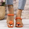 thumbnail image 7 of High Heels Shoes for Women Summer Peep Toe Block Heel Sandals Ladies Hollow Fashion Sandals Orange 8, 7 of 7