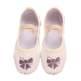 thumbnail image 2 of Nmnitkp Girls' & Boys' Ballet Dance Shoes, Canvas Soft Sole No-Tie Dance Slippers for Toddler/Little Kids, Ballet Practice & Performance Shoes Pink,27, 2 of 3