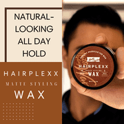 Hairplexx Hair Wax for Hair Styling with Matte Finish to Improve Hair Texture and Thickness - Molding Hair Paste Hold All Day - For All Hair Types, Paraben Free 2.7 oz Gel Haircare