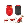 thumbnail image 3 of Gustave Reversible Dog Winter Coat Water Resistant Windproof Dog Jacket Pet Warm Puffer Vest Cold Weather Clothes for Puppy Small Medium Large Dogs - Red, 3XL, 3 of 8