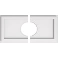 thumbnail image 2 of Ekena Millwork CMP16X8RE2-04000 4 in. ID x 5.5 in. Rectangle Architectural Grade Médaillon de Plafond Contemporain PVC - 2 Pièces, 2 of 4