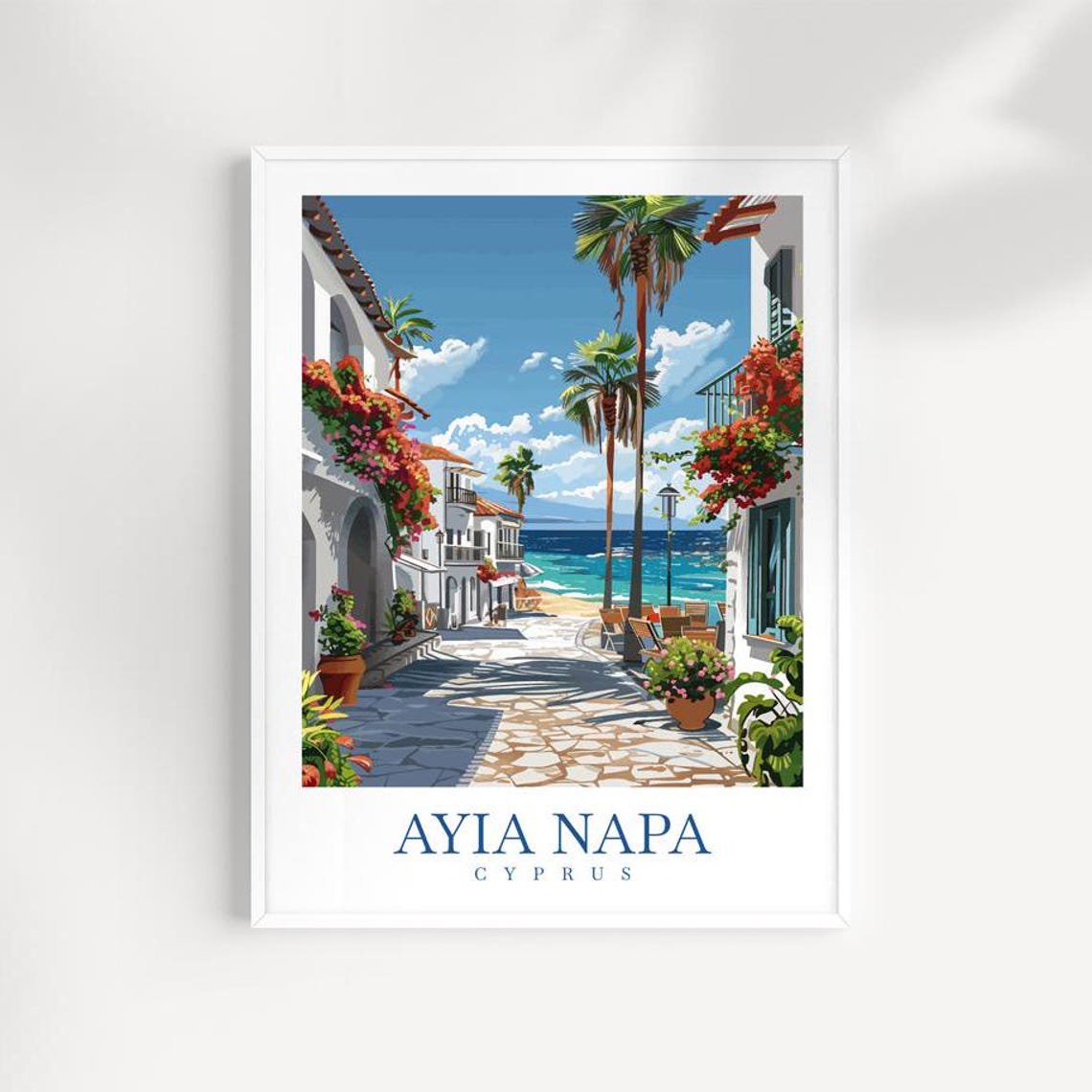 Ayia Napa Cyprus Wall Art Print Seaside Decor Unframed Paper Print