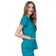 thumbnail image 3 of Adar Universal Scrubs For Women - Double Stitched Mock Wrap Scrub Top, 3 of 7