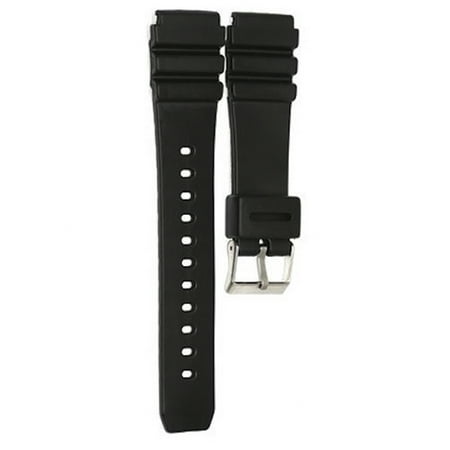 Cuir De Lyon Black Diver Rubber Watch Band Strap fits Casio AMW-320 AMW-330 AD-520 MD-70, 22mm