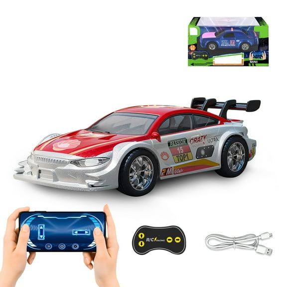 1/43 Scale Mini Alloy RC Drift Car, 2.4G 5-Channel Mobile Phone APP Control RC Racing Car, Ideal Model Gift for Hobbyist