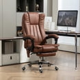 thumbnail image 2 of Vinsetto Massage Office Chair, High Back Reclining Desk Chair, Brown, 2 of 8
