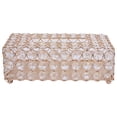 thumbnail image 2 of Caja de pañuelos rectangular de cristal artificial, soporte para papel de seda, decoración del hogar (dorado), 2 of 12