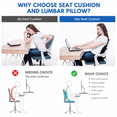 thumbnail image 5 of Guttylief Coccyx Seat Cushion & Lumbar Support Pillow for Office Chair, Wheel Chair and Car, Memory Foam Back & Tailbone Support, Black, 5 of 10
