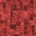 thumbnail image 1 of Ahgly Company Machine Washable Indoor Square Patchwork Red Transitional Area Rugs, 4' Square, 1 of 4