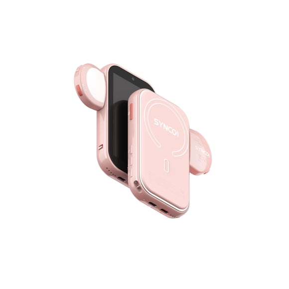 Pantalla de monitor para selfies SYNCO XView AI, vlog para iPhone, color rosa