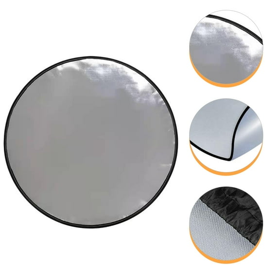 OUNONA Camping Fire Resistance Blanket Flame Retardant Mat for Outdoor Use Silver Glass Fiber 11 inches