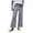 Gray, variant on CIENVNSTG Linen Pants Women Wide Leg Elastic High Waist Cropped Trousers Summer Fashion Business Casual Work Pant with Pockets Gray M