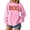 Pink, variant on Certgust Sweatshirt Women Under $10 Womens Autumn Long Sleeve T Shirt with Print Loose Plus Size Top for Casual Everyday Wear