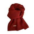 thumbnail image 5 of Milageto Women Men Scarf Anniversary Gift Comfortable Casual 150 cm Warm Winter Scarf Red, 5 of 8