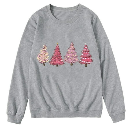 

Christmas Pajamas for Family Gray Family Christmas Pjs Matching Sets Family Set Casual And Fun Santa Printed Long Sleeved Round Neck Pullover Sweatshirt Parent Child Outfit