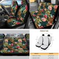 thumbnail image 3 of Yuyamidu Palm Leaves Car Seat Covers and Steering Wheel Cover Hibiscus Seat Belt Strap Cover Handbrake Cover Set Auto Rearview Mirror Cover Coasters Keychain Sunshade Car Windshield, 16 Pack, 3 of 7