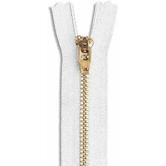 3 Inch White Metal Zipper – Short Non-Separating Zipper for Jackets, Crafts & Sewing Projects