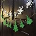 thumbnail image 3 of 3 metros Muñeco de nieve navideño y copo de nieve Árbol de Navidad Reno Jingle Bell Tela Banderines para fiestas Banners Guirnaldas Suministros de decoración de Navidad (Cuerda de colores aleatorios), 3 of 7