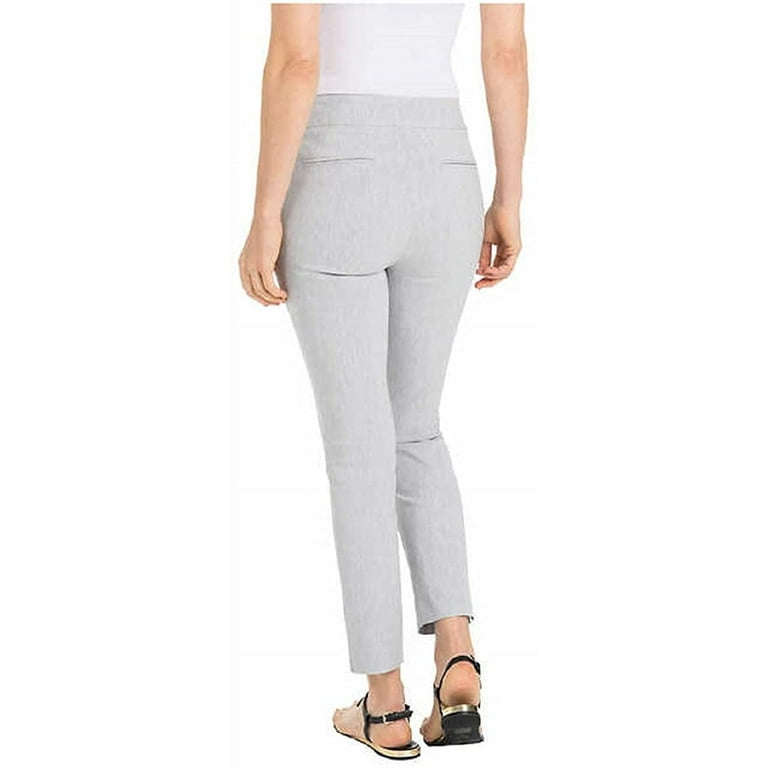 Hilary Radley Ladies Pull On Ankle Pants Heather Light Gray Medium Walmart