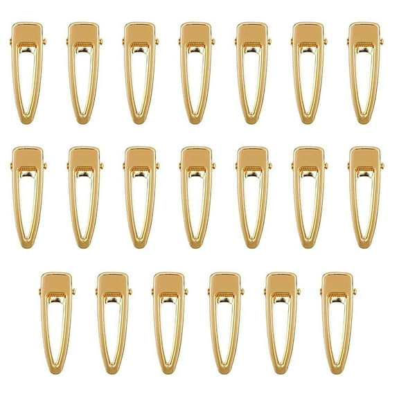 Alligator Hair Clips 20pcs Gold Metal Hair Clamps DIY Hairbow Hairpin Crafts Accessory for Arts Crafts Projects Hair Styling and Makeup