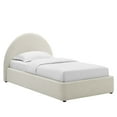 thumbnail image 2 of Resort Arched Round Twin Platform Bed in Heathered Weave Ivory, 2 of 9