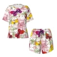 thumbnail image 4 of Picia Butterflies and Vintage Pajamas Sets for Women Soft Short-Sleeved Pjs with Lounge Shorts Two Piece Sleepwear-X-Large, 4 of 9