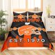 thumbnail image 3 of Funda Nórdica Deportes,Juego de Cama Fútbol para Niños Adolescentes Adultos,Naranja Rojo, 3 of 7