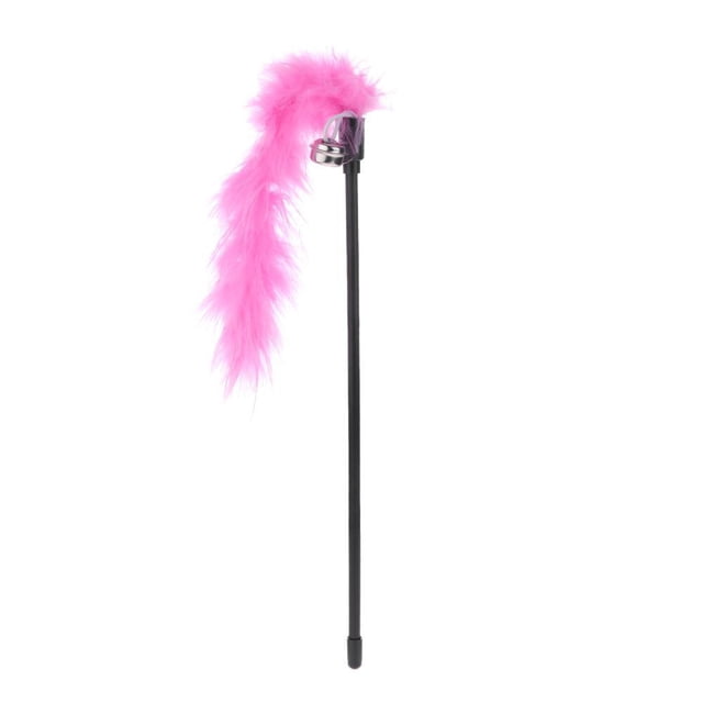Pet Teaser Feathers Bell Stick Cats Catcher Juguetes interactivos de varita (rosa) Tmvgtek Oficina Multiescena Multifunción