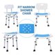 thumbnail image 5 of Portable Bath Padded Bath Chair For Elderly Children Disabled Bath Chair Mat Bathroom Folding Stool Cushion Paste Shower, 5 of 5