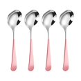 thumbnail image 2 of Flash Deals Round Spoon 304 Stainless Spoon Fork Household Cute Small Soup Spoon Thick Round Bottom Eating Spoon, 2 of 8