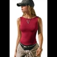 thumbnail image 1 of Chaleco Deportivo de Verano para Mujer, Ajustado, Elástico, Sin Mangas, Color Rojo, Talla XL, 1 of 9