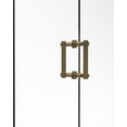 Contemporary 6 Inch Back to Back Shower Door Pull with Dotted Accent