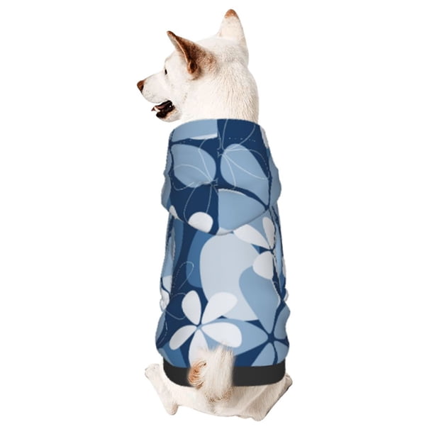 Fotbe Flower Sudadera con Estampado para Perros Pequeños – Suéter con Capucha para Mascotas, Tela Suave de Forro Polar con Bolsillo-Medium