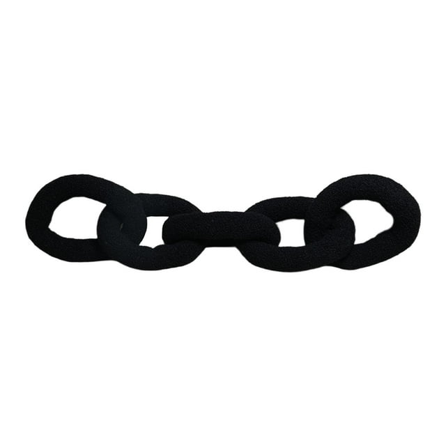 Cojín decorativo con forma de cadena y nudo para dormitorio, sofá o sofá Negro