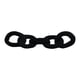 thumbnail image 1 of Cojín decorativo con forma de nudo de amor, ideal como recuerdo de fiesta en el dormitorio, con cadena de eslabones Negro, 1 of 8