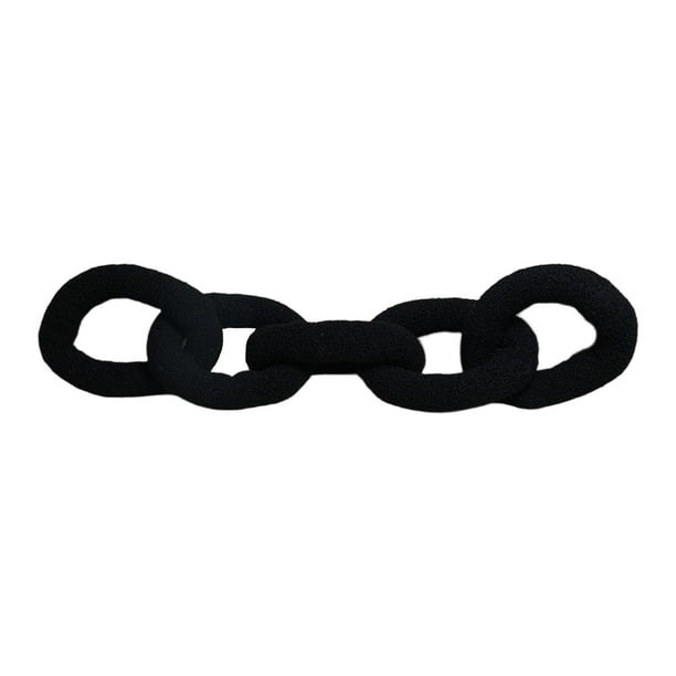 Cojín decorativo con nudo de amor para sala de estar, suave cojín de cadena de eslabones Negro