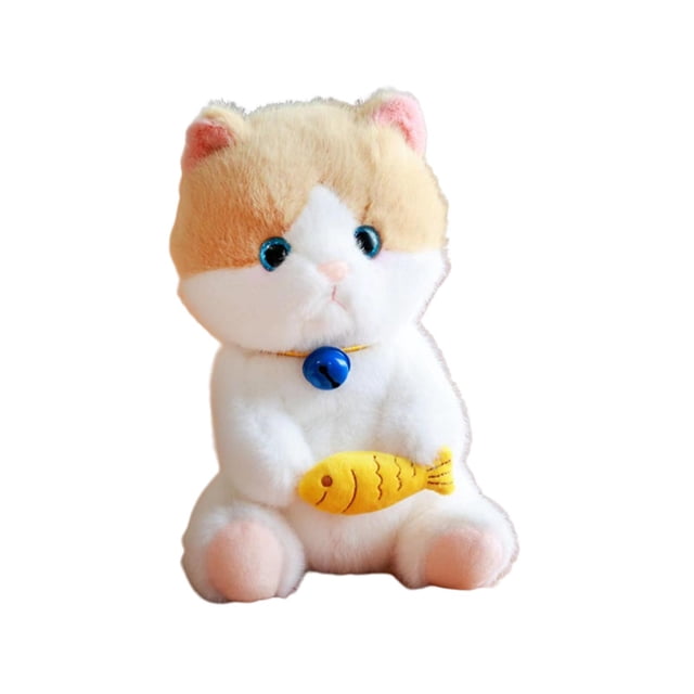 Cojín de de peluche de 10 pulgadas, decoración de habitación, juguete para dormir, muñeco de Animal, almohada de tiro de dibujos animados para marrón Hugo Animales de peluche de gato
