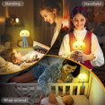 thumbnail image 2 of Linda luz de noche para niños, bebés y adolescentes; lámpara de noche de silicona recargable con brillo ajustable y trípode flexible; luces de noche de guardería kawaii para amamantar., 2 of 5