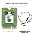 thumbnail image 2 of AX211NGW WiFi 6E Card+2xAntenna 2.4G&5G&6G M.2 CNVio Bluetooth 5.3 802.11AX Support Win10 Win11 LINU, 2 of 5