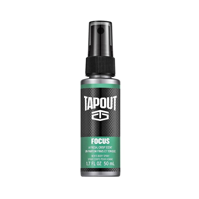 Spray corporal para hombre Focus by Tapout, 1.5 onzas, paquete de 1