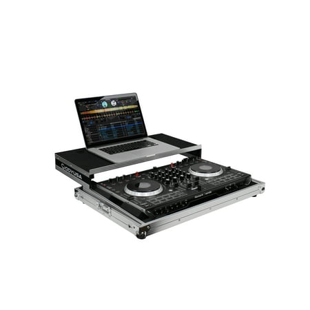 Odyssey FRGSNS6II, Low Profile Case with Glide Platform for Numark NS6II Controller
