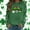 Shirts-758Green, variant on St Patricks Day Shirt Three Gnomes Rainbow Crew Neck Long Sleeve Tops Casual Cute Elf Dwarf Graphic Splice Tunic
