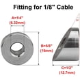 thumbnail image 3 of 20pcs Stainless Steel Angle Beveled Washer 30 Degrees For 3/8'' 1/4'' Cable Railing Kit Deck Stair Railing Guardrail Accessories, 3 of 8