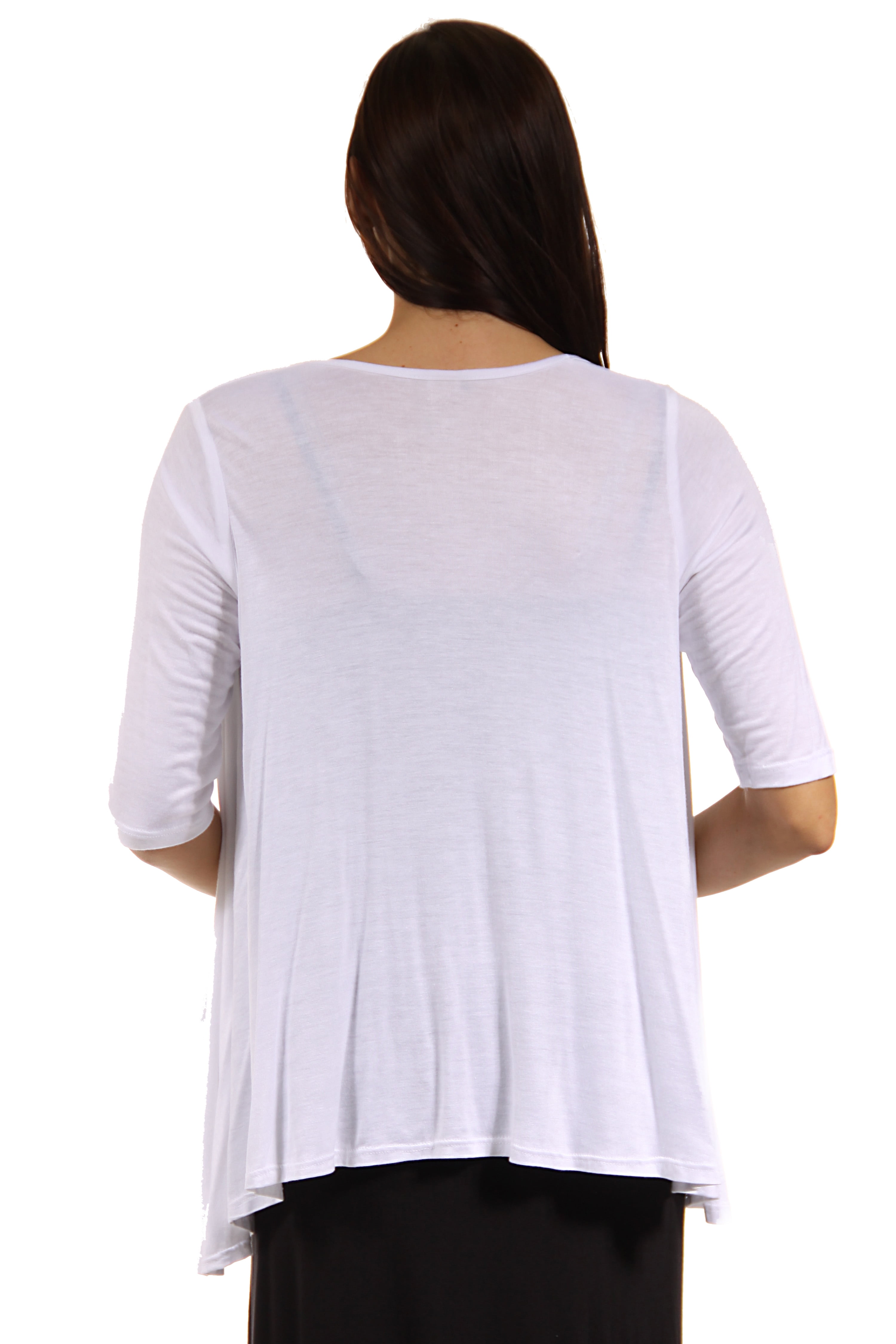 24seven Comfort Apparel Elbow Length Sleeve Maternity Open Cardigan